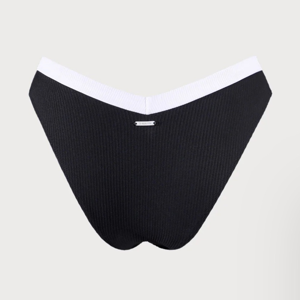 Contrast Trim V-Cut Bikini Bottom - Picture 3 of 7